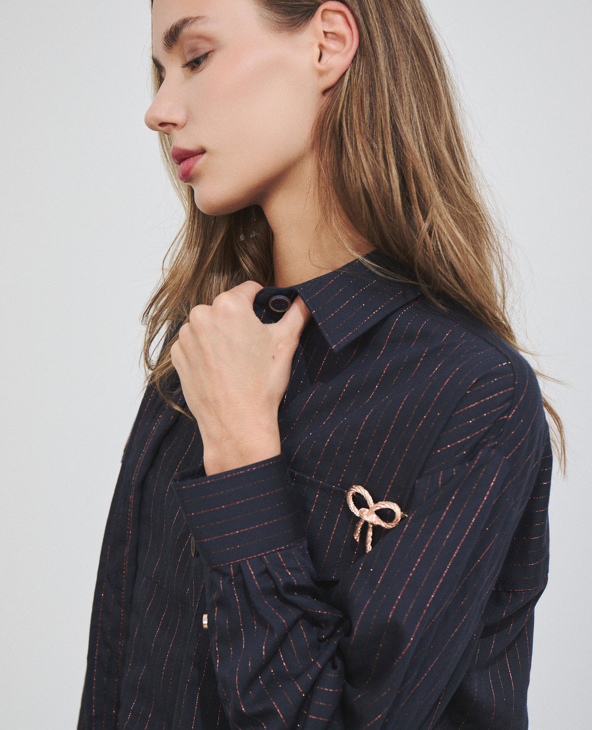 Camisa de mujer con estampado de rayas