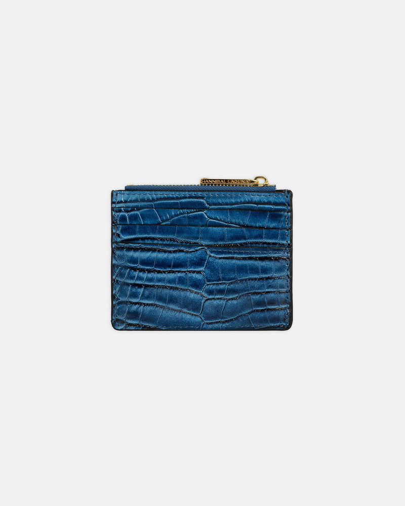 Cartera pequeña de piel con cremallera