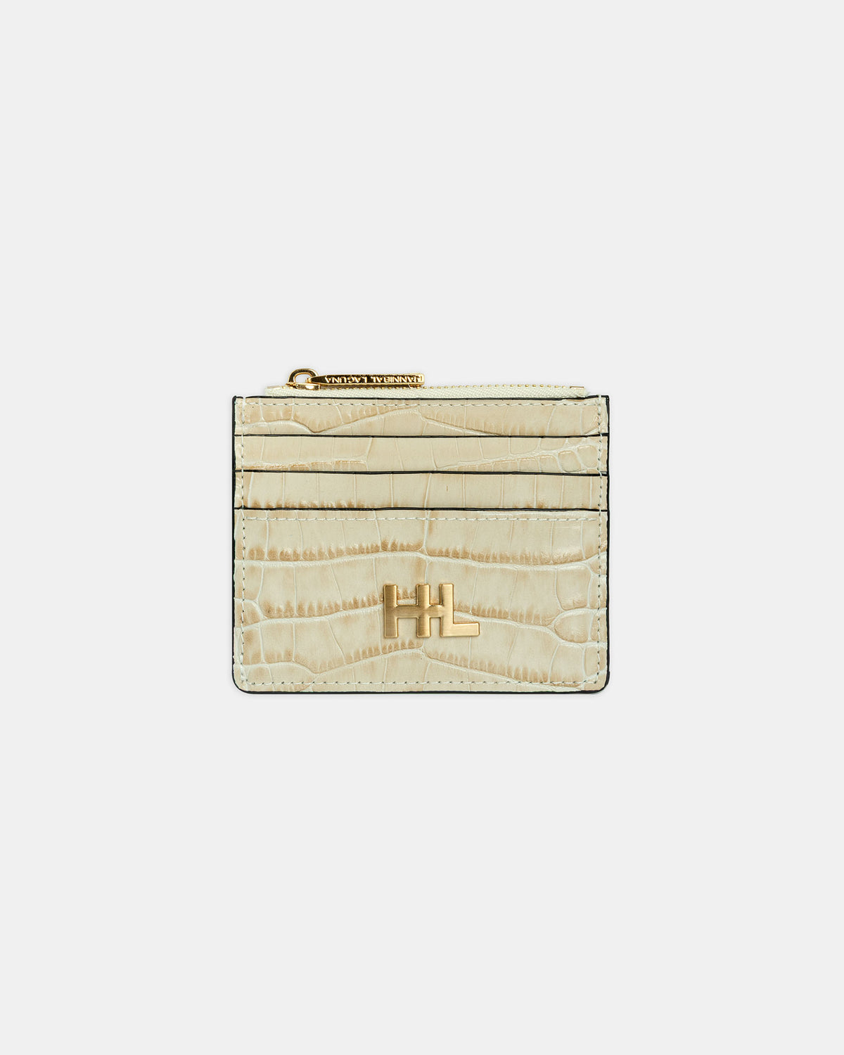 Cartera pequeña de piel con cremallera