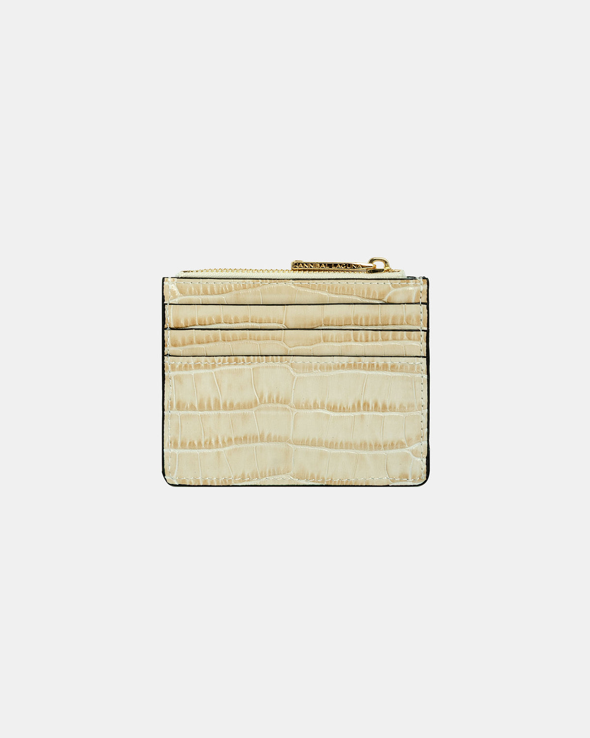 Cartera pequeña de piel con cremallera