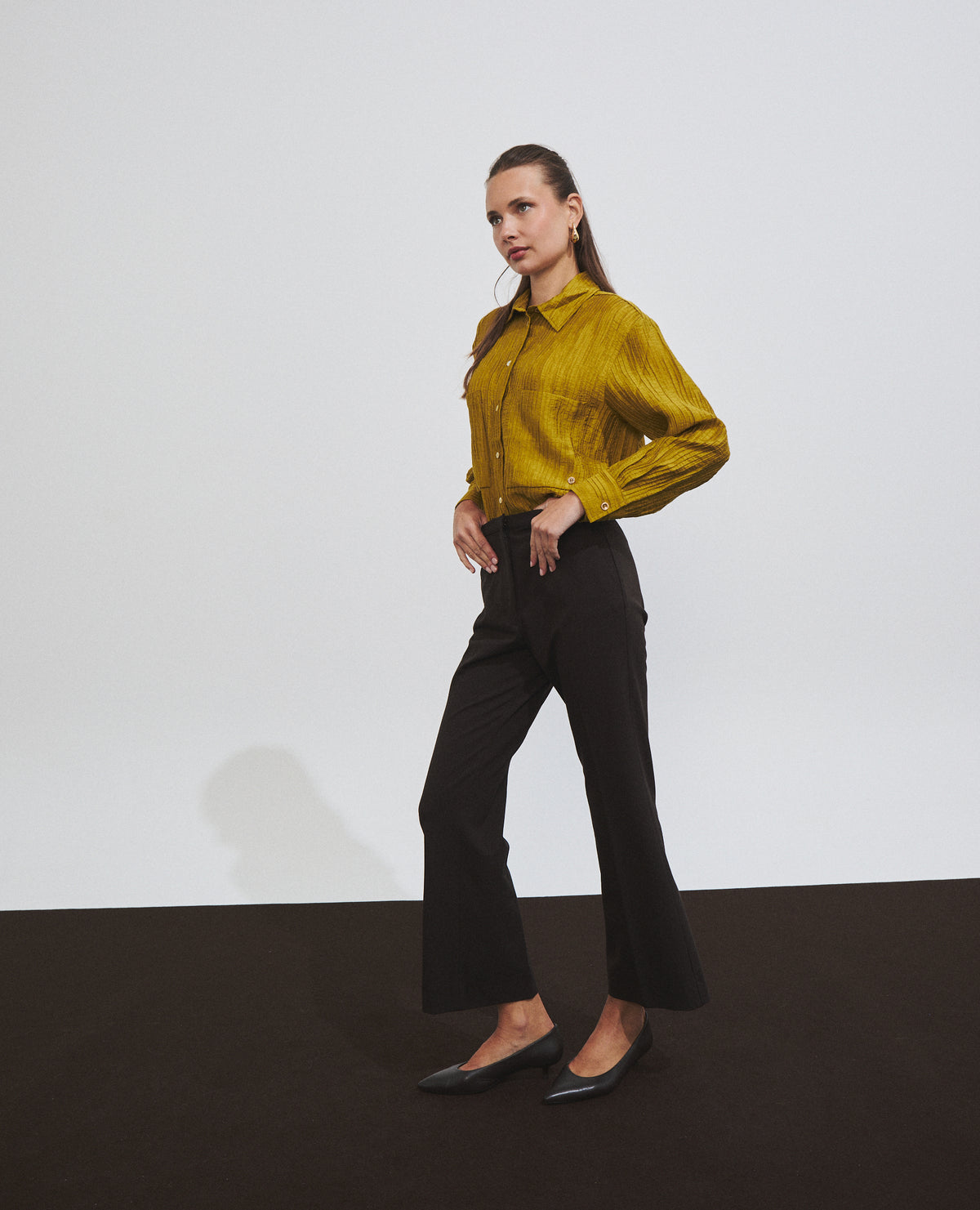 Camisa de mujer con tejido con textura