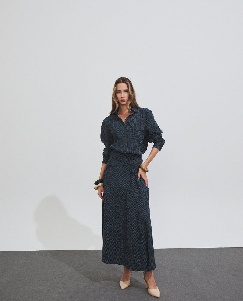 Camisa de mujer con estampado de rayas