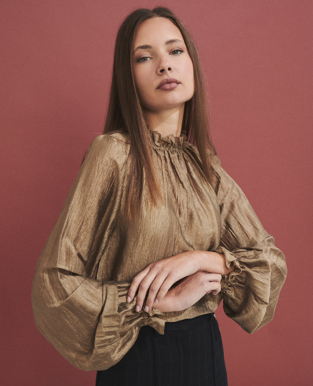 Blusa de mujer con tejido con textura