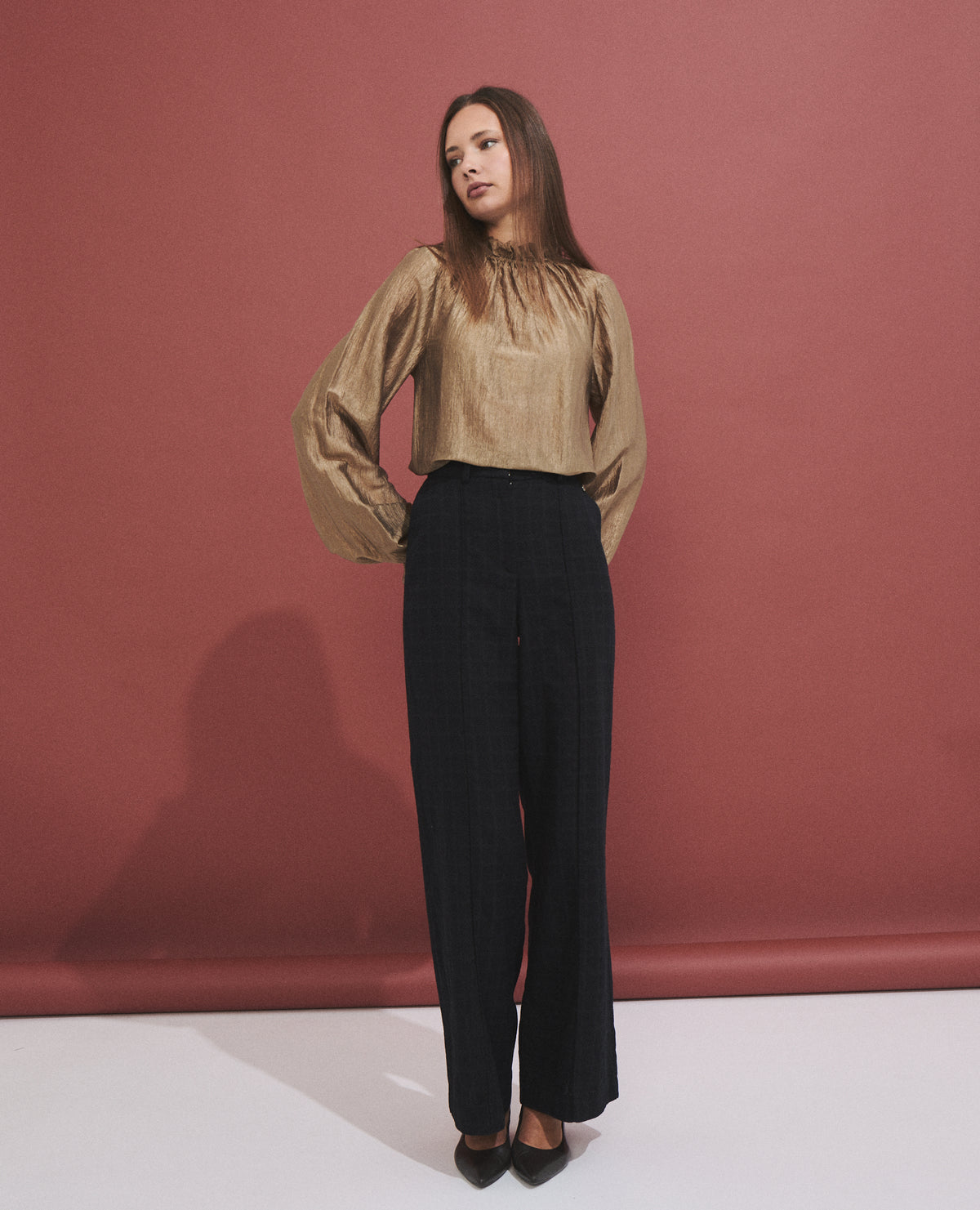 Blusa de mujer con tejido con textura