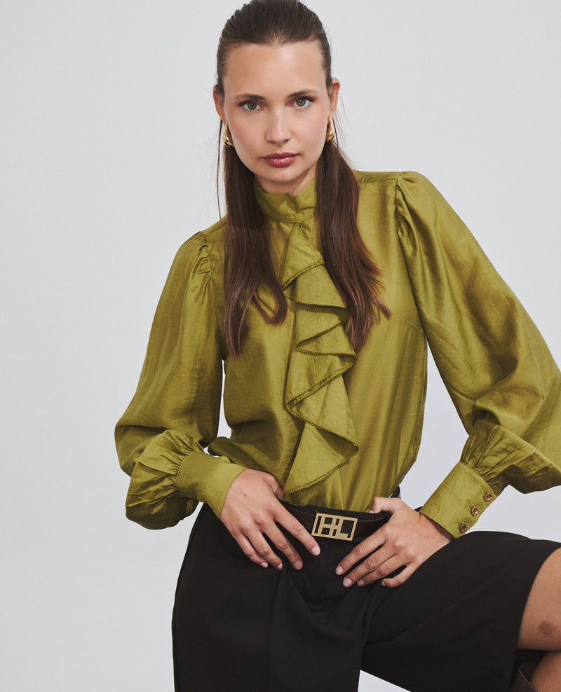 Chemisier pour femme avec volants sur le devant