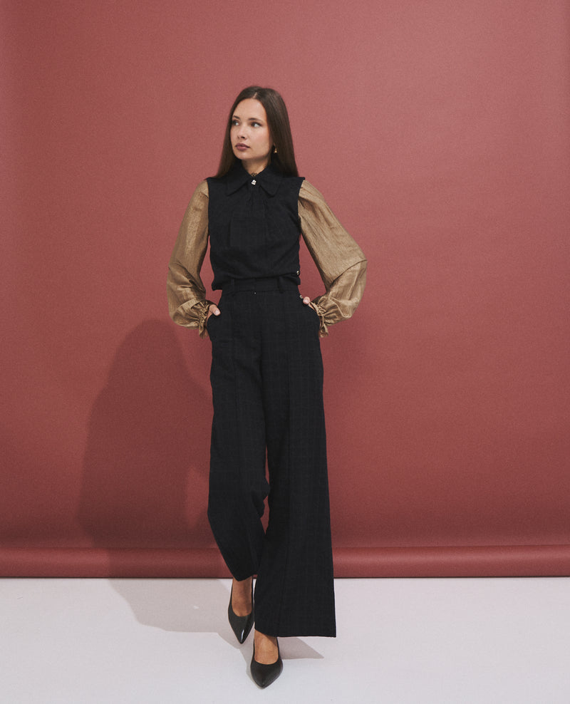 Top de mujer 100% aldogón con corbata