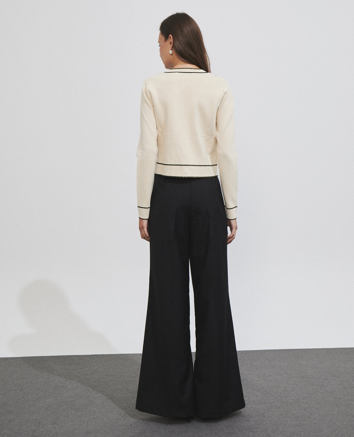 Veste en maille pour femme avec poches plaquées