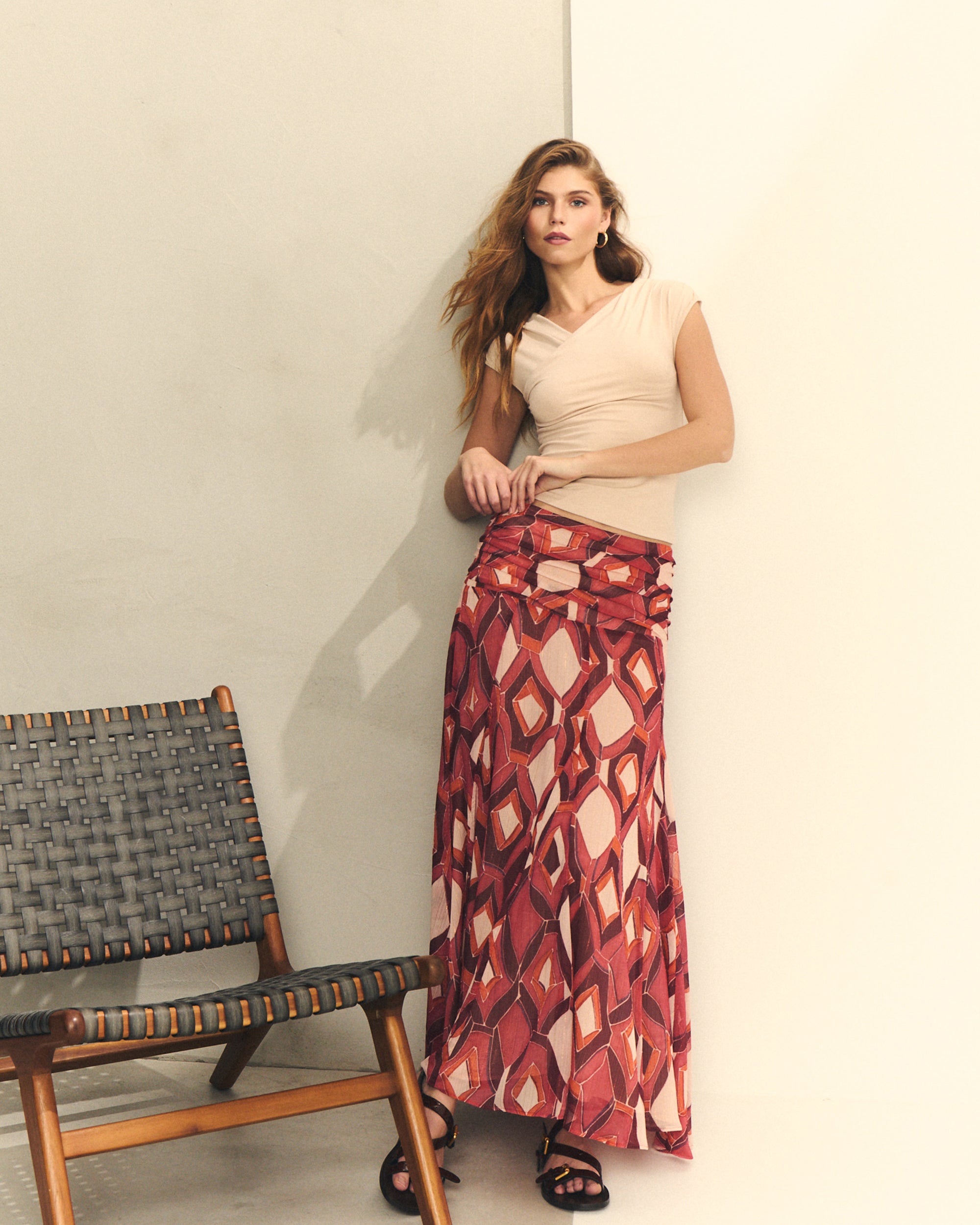 FALDA ESTAMPADO GEOMETRICO