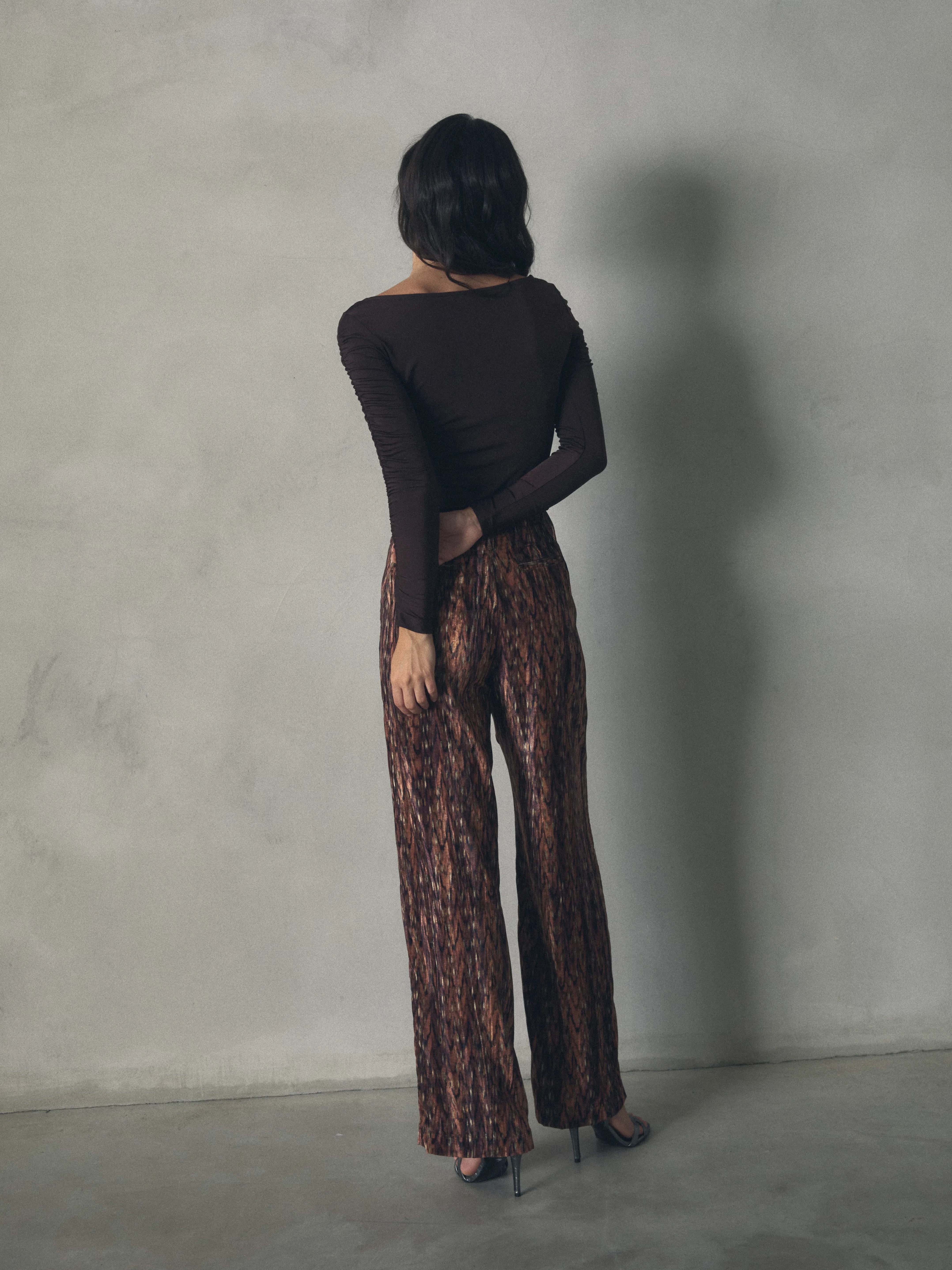 PANTALON TERCIOPELO ESTAMPADO