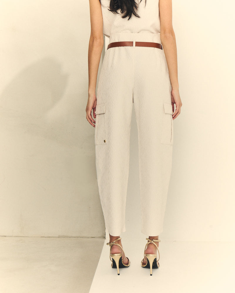 PANTALON CARGO JACQUARD