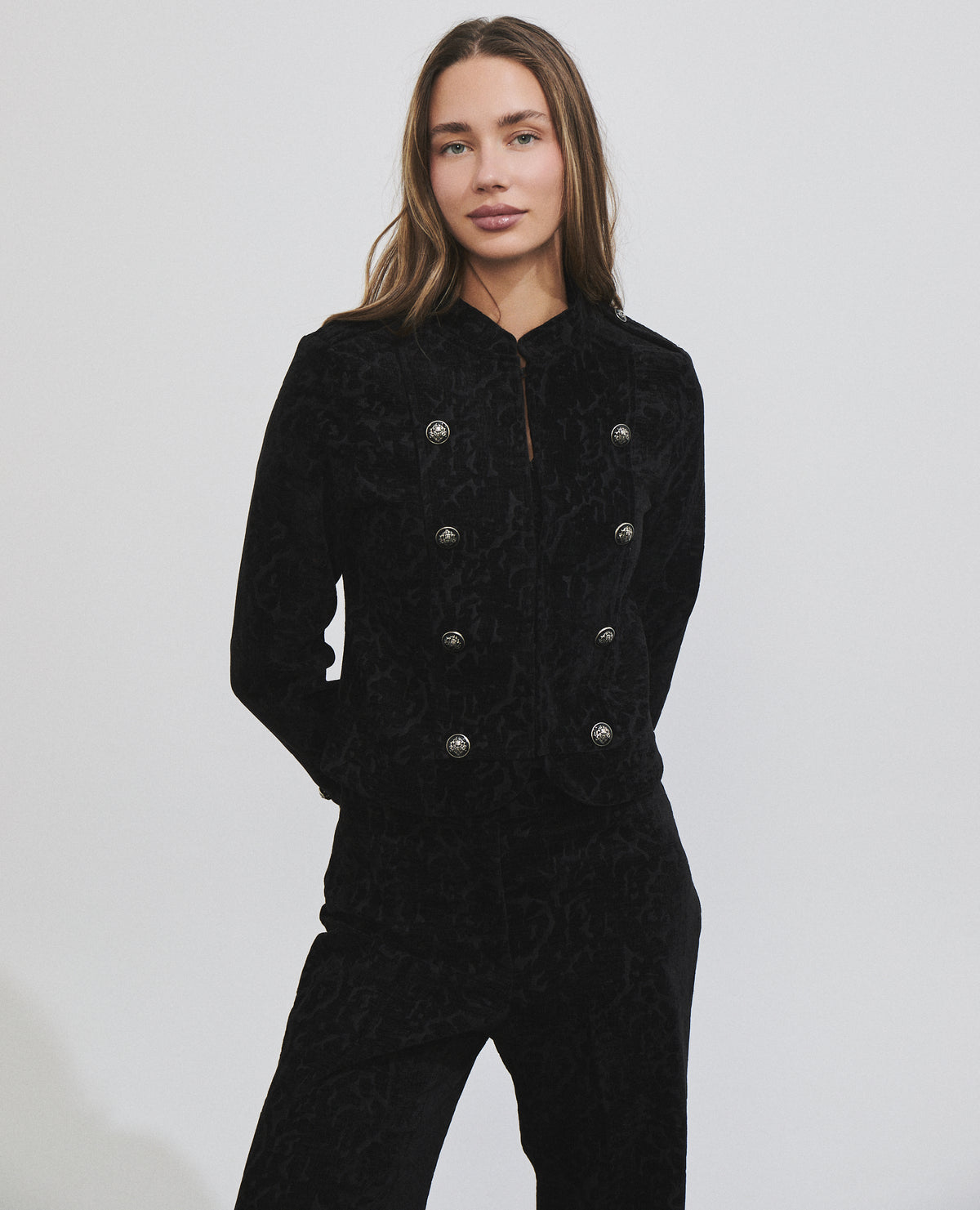Pantalón de mujer con tejido jacquard