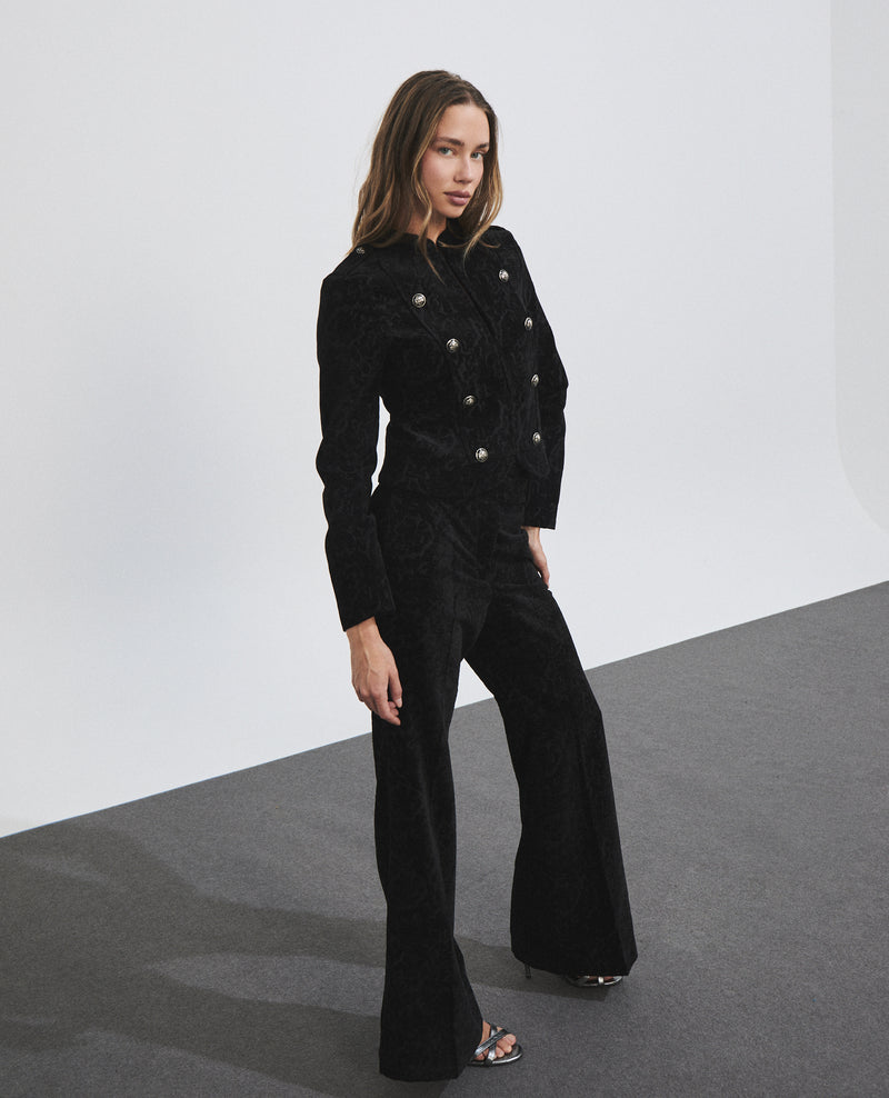 Pantalón de mujer con tejido jacquard