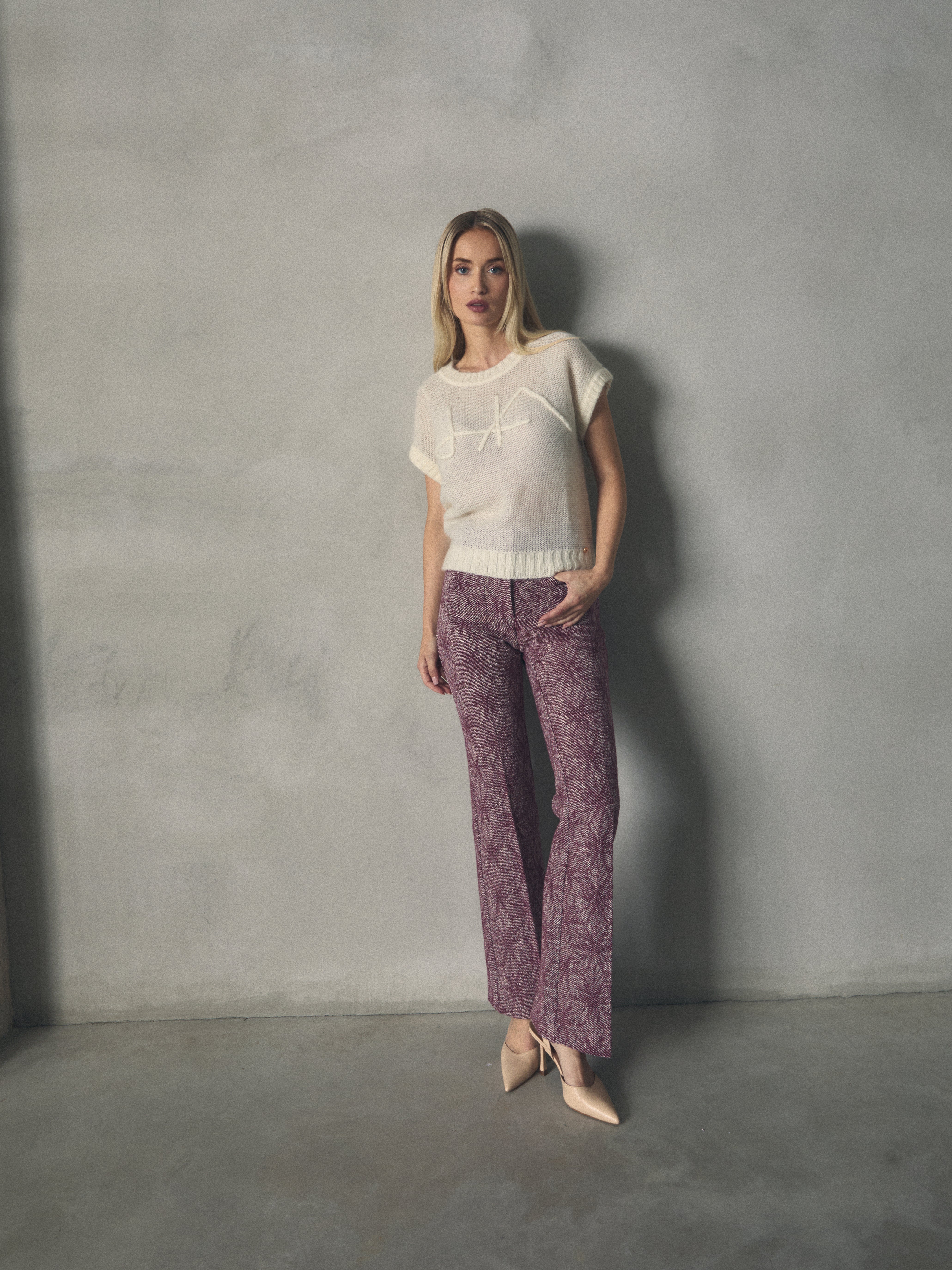 PANTALON JACQUARD ALGODON RUSTICO
