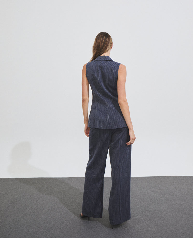 Pantalón de mujer slim con brillo