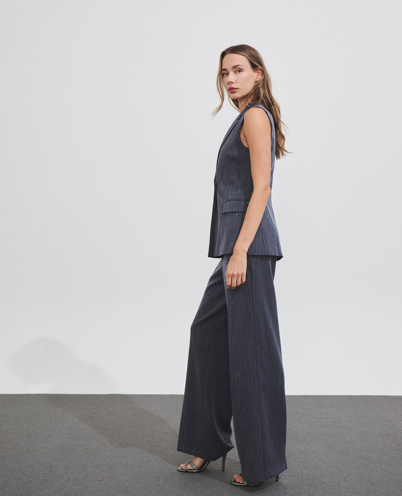 Pantalón de mujer slim con brillo