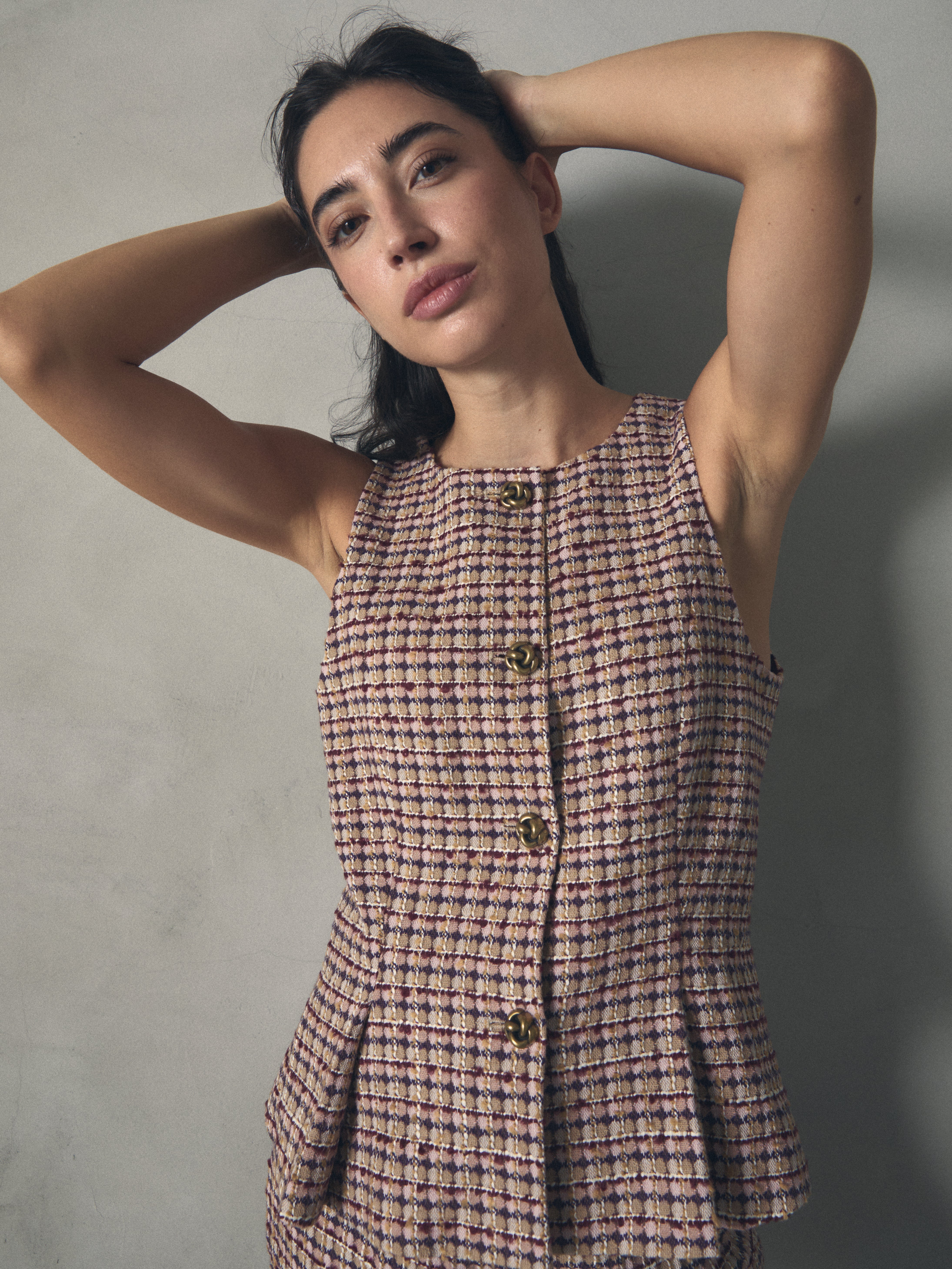 TOP TEJIDO TWEED