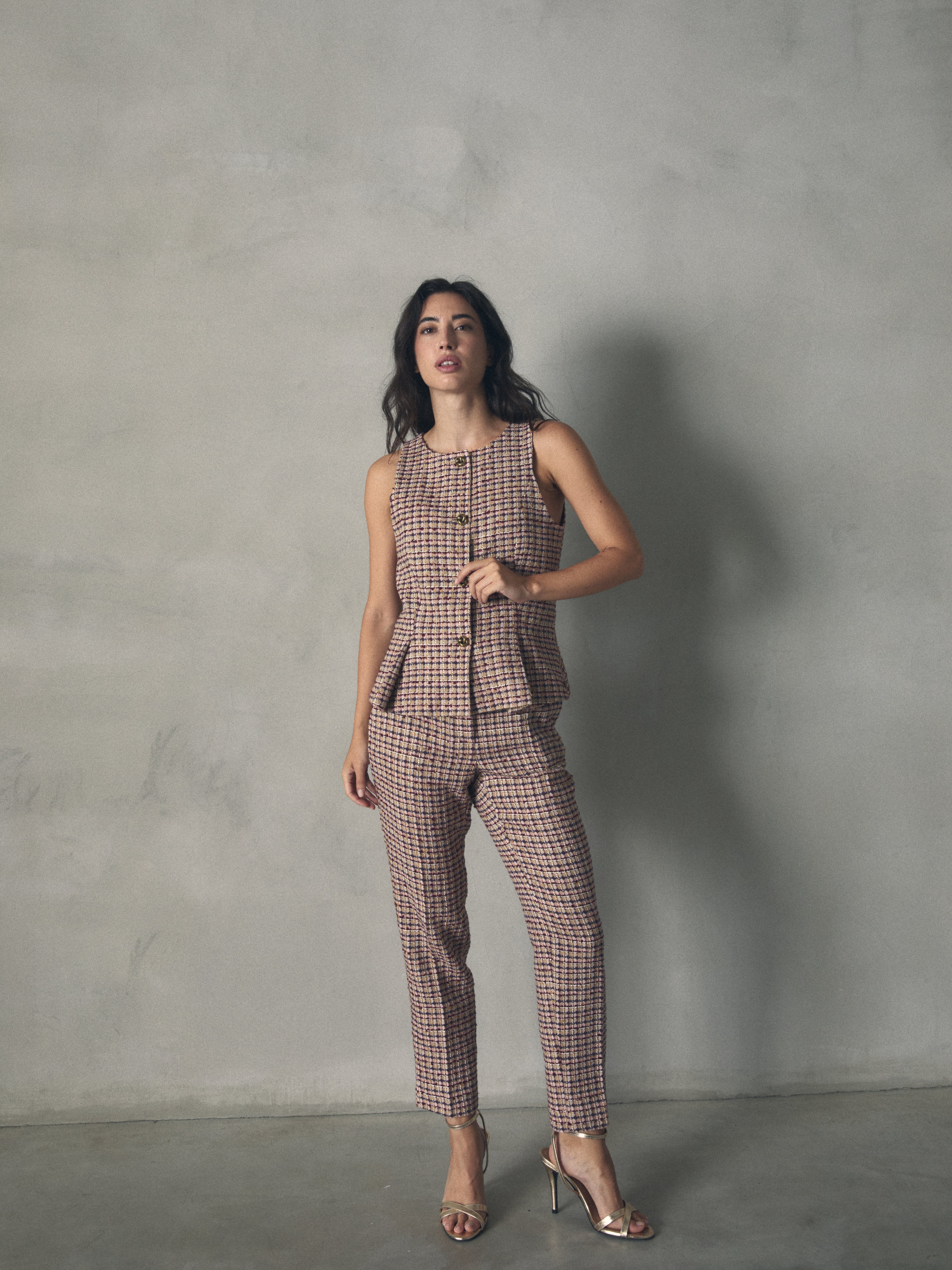 TOP TEJIDO TWEED