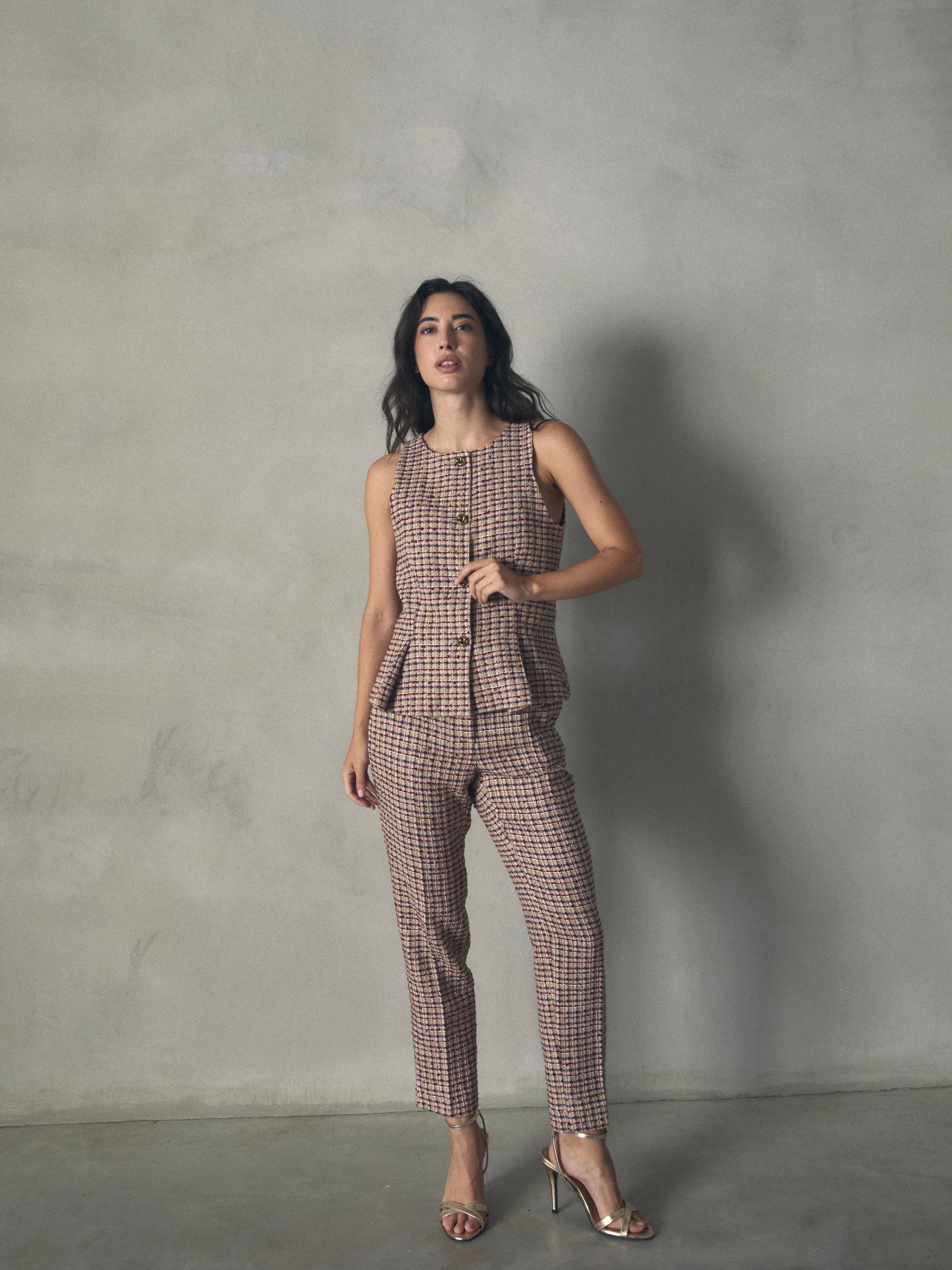 TOP TEJIDO TWEED