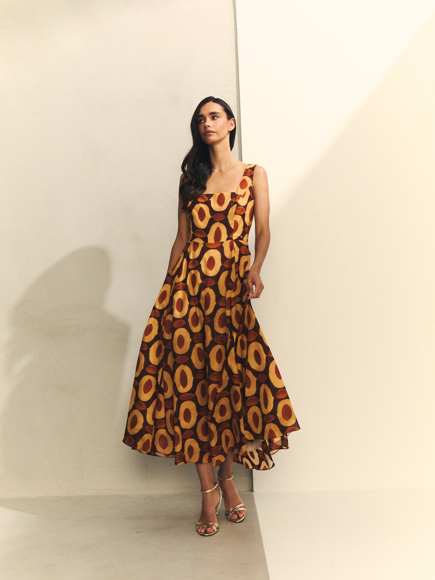 VESTIDO TIRANTES ESTAMPADO GEOMETRICO