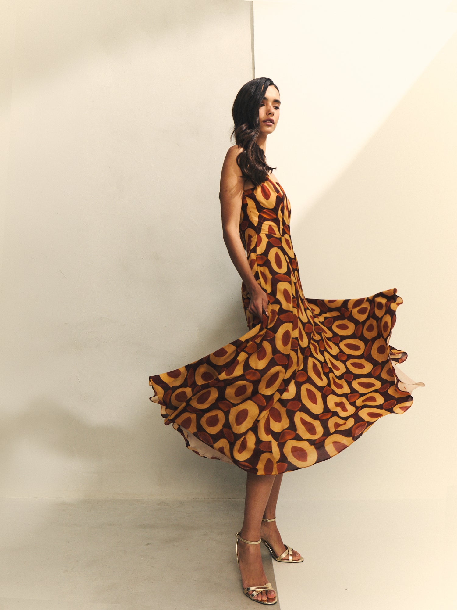 VESTIDO TIRANTES ESTAMPADO GEOMETRICO