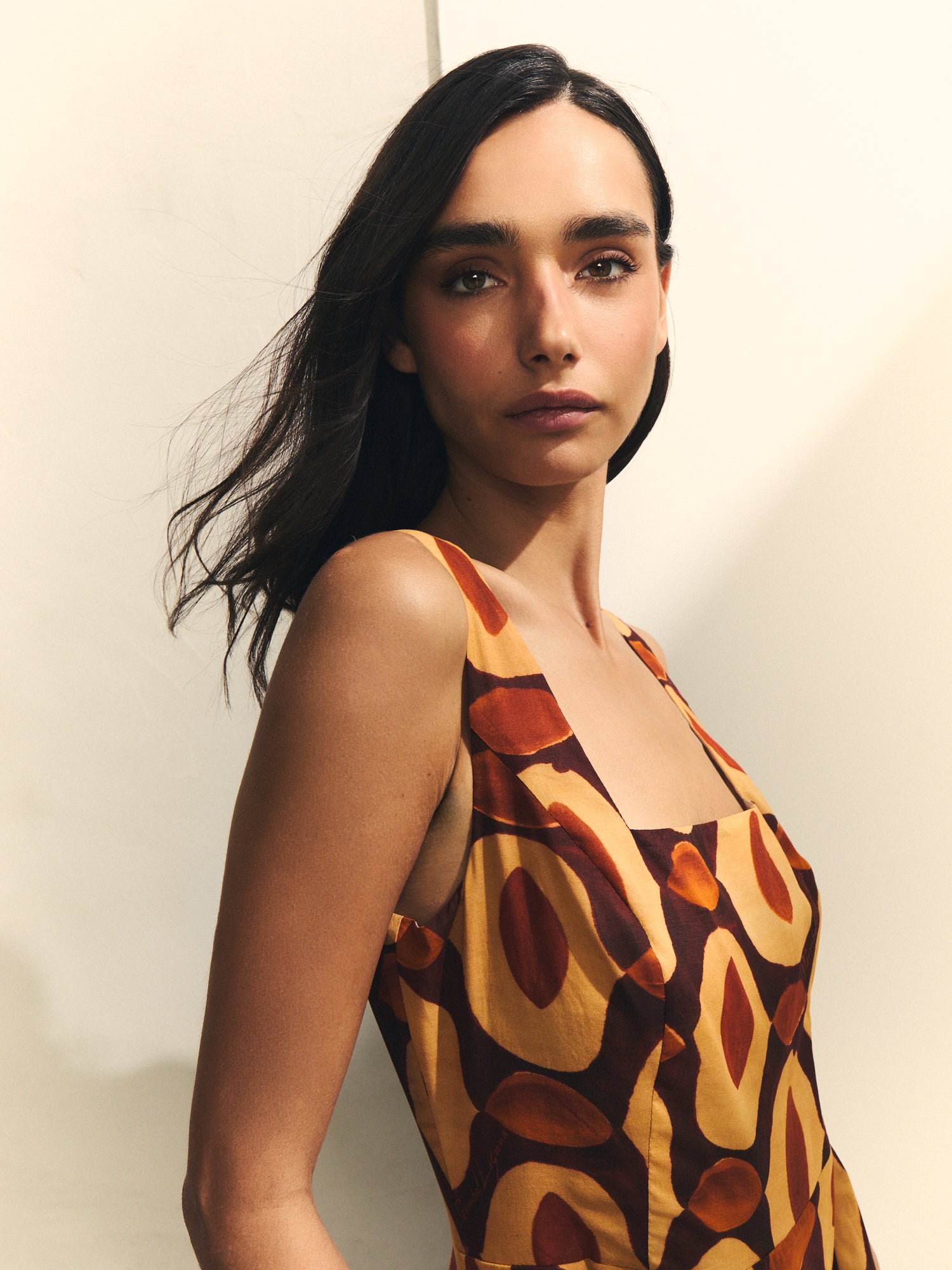 VESTIDO TIRANTES ESTAMPADO GEOMETRICO
