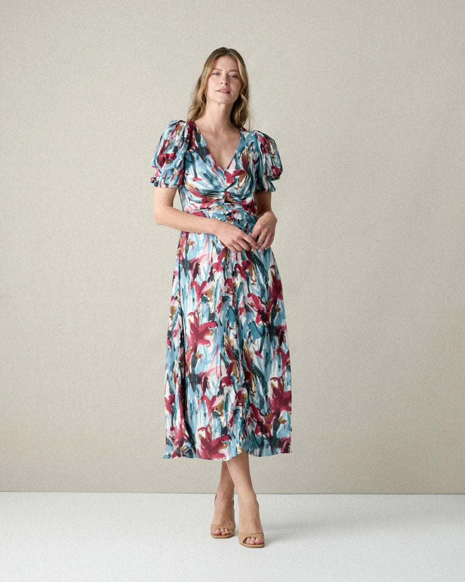 VESTIDO MIDI ESTAMPADO FLORAL