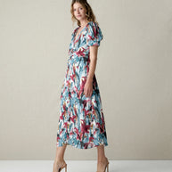 VESTIDO MIDI ESTAMPADO FLORAL