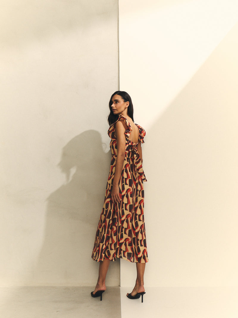 Vestido estampado tirantes.