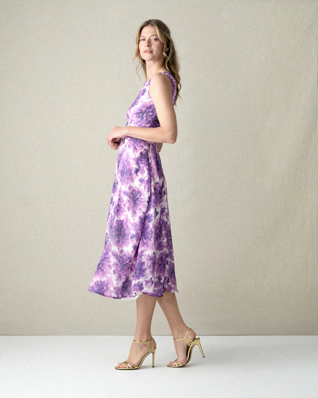 VESTIDO COCTEL ESTAMPADO FLORES