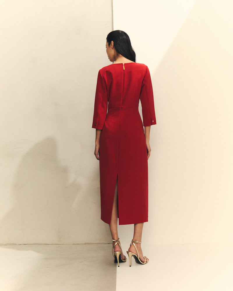 VESTIDO MANGA 3/4 CON LAZO