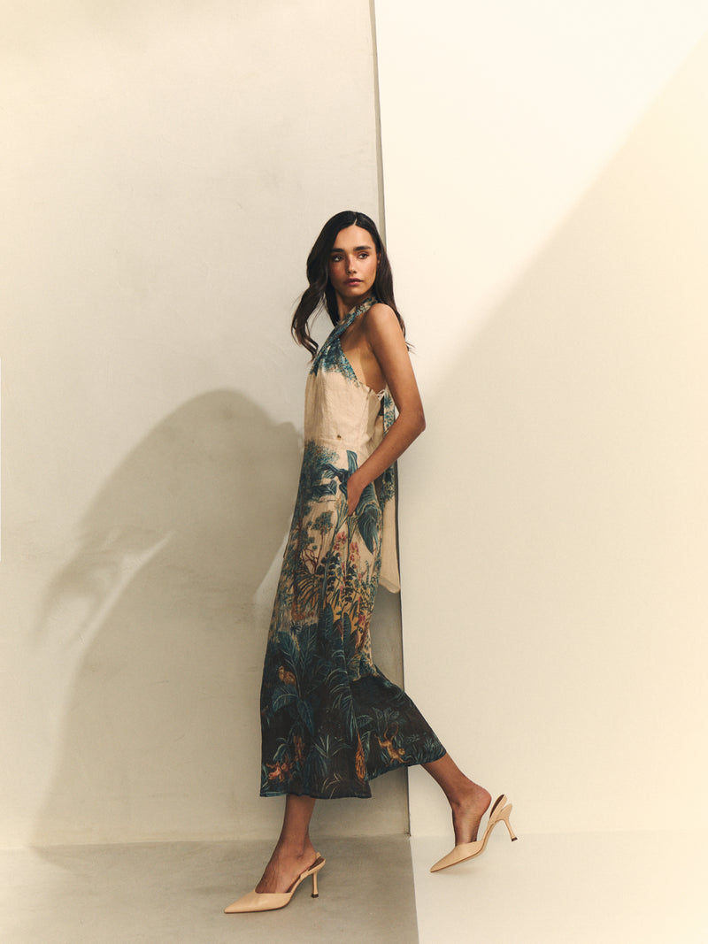 VESTIDO CON ESTAMPADO POSICIONAL