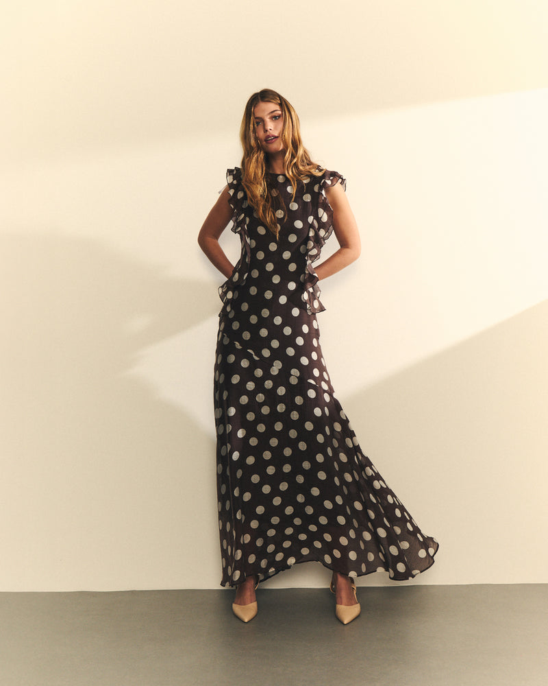 VESTIDO LUNARES CON VOLANTES