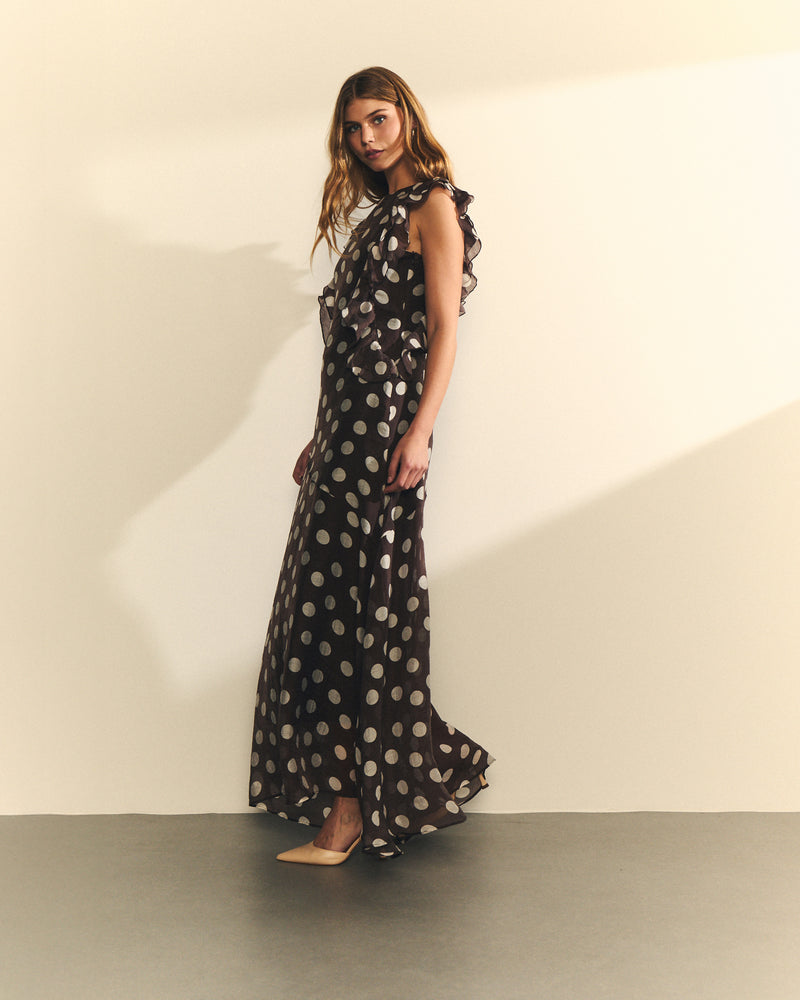 VESTIDO LUNARES CON VOLANTES