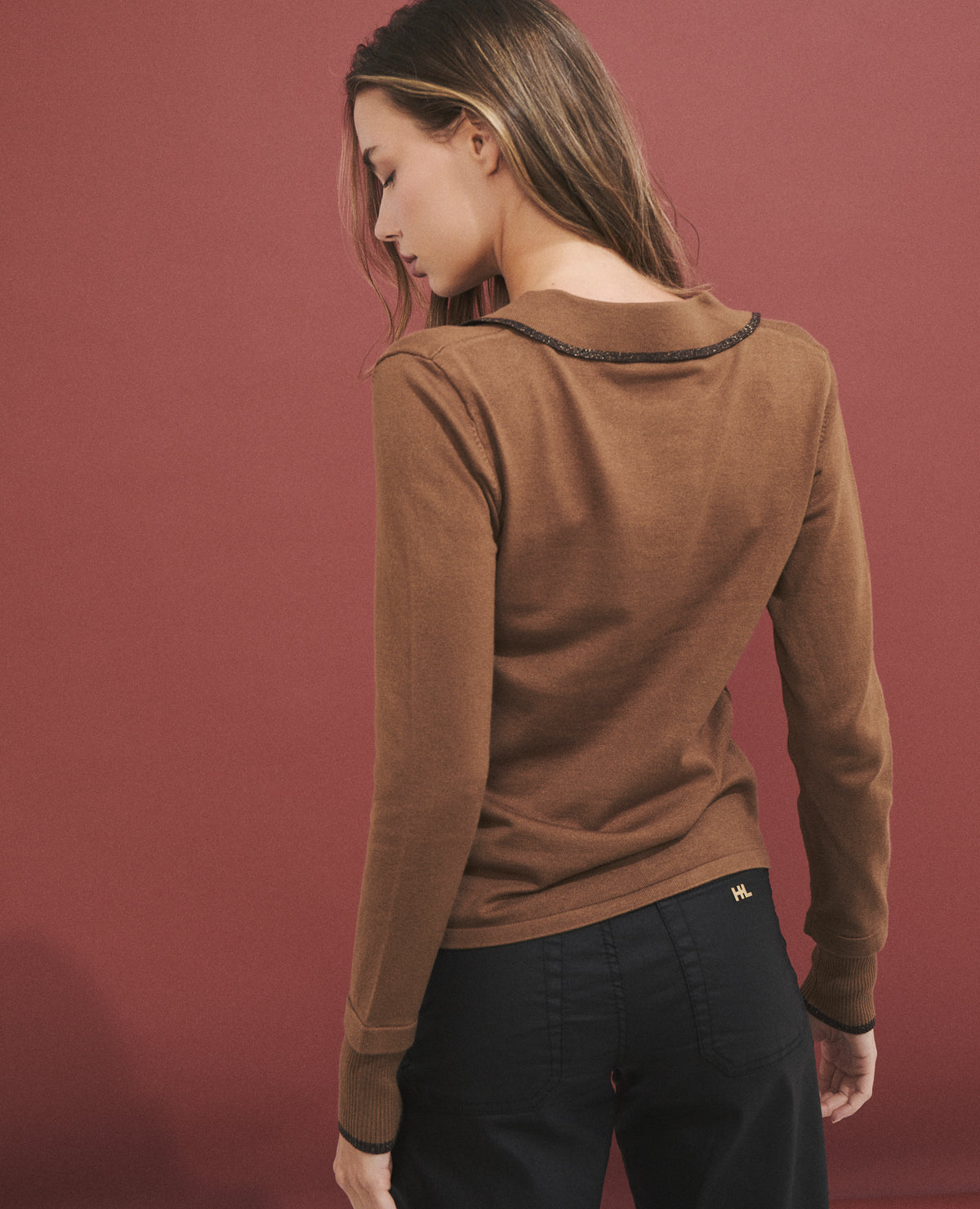 Jersey de mujer con cuello polo