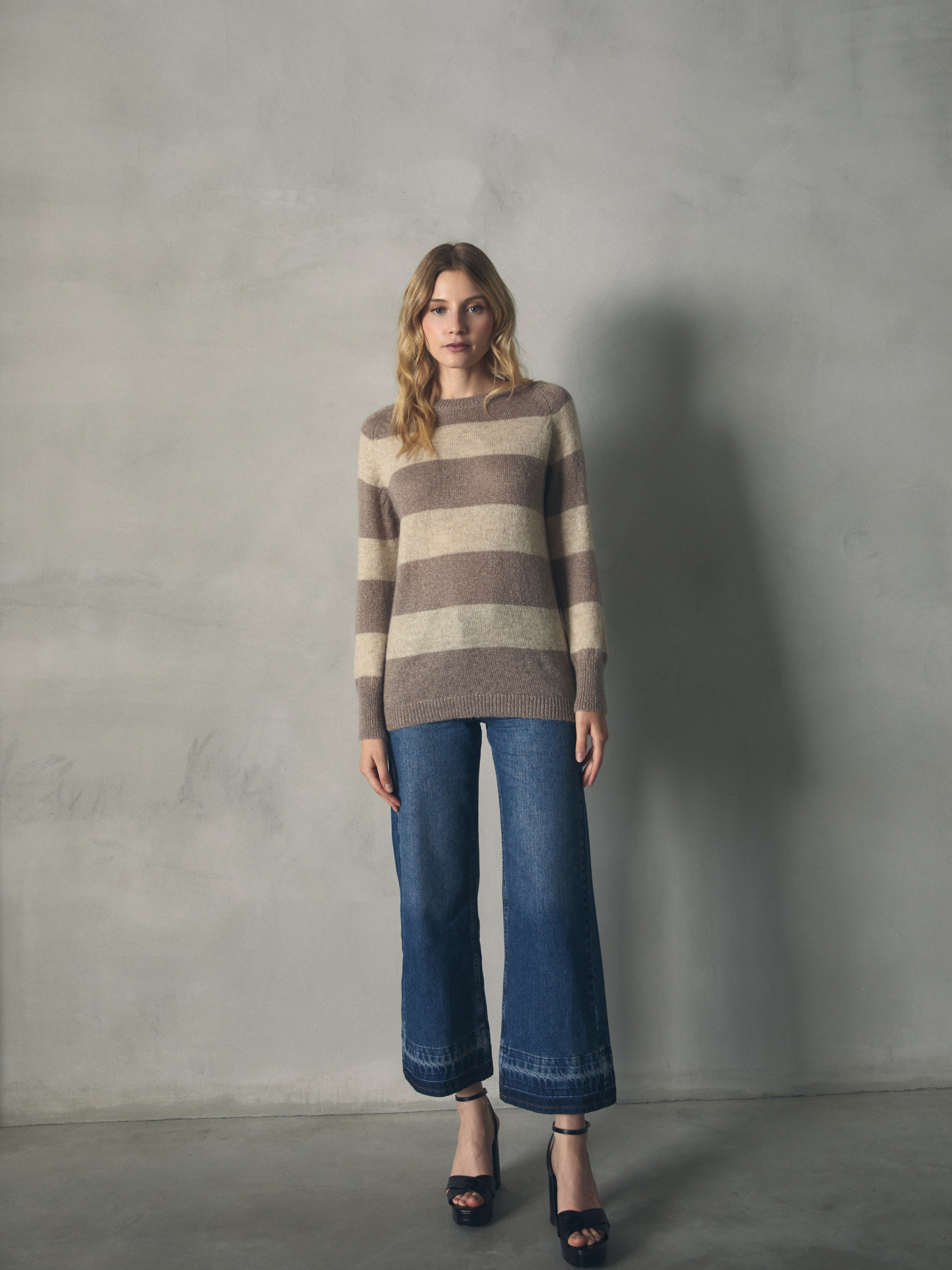 JERSEY MOHAIR DE RAYAS CON LUREX