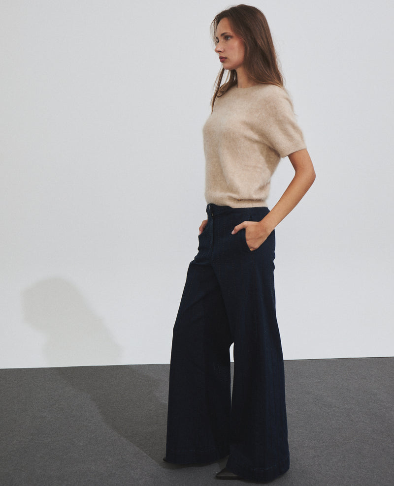 Jersey de mujer 100% cashmere de manga corta