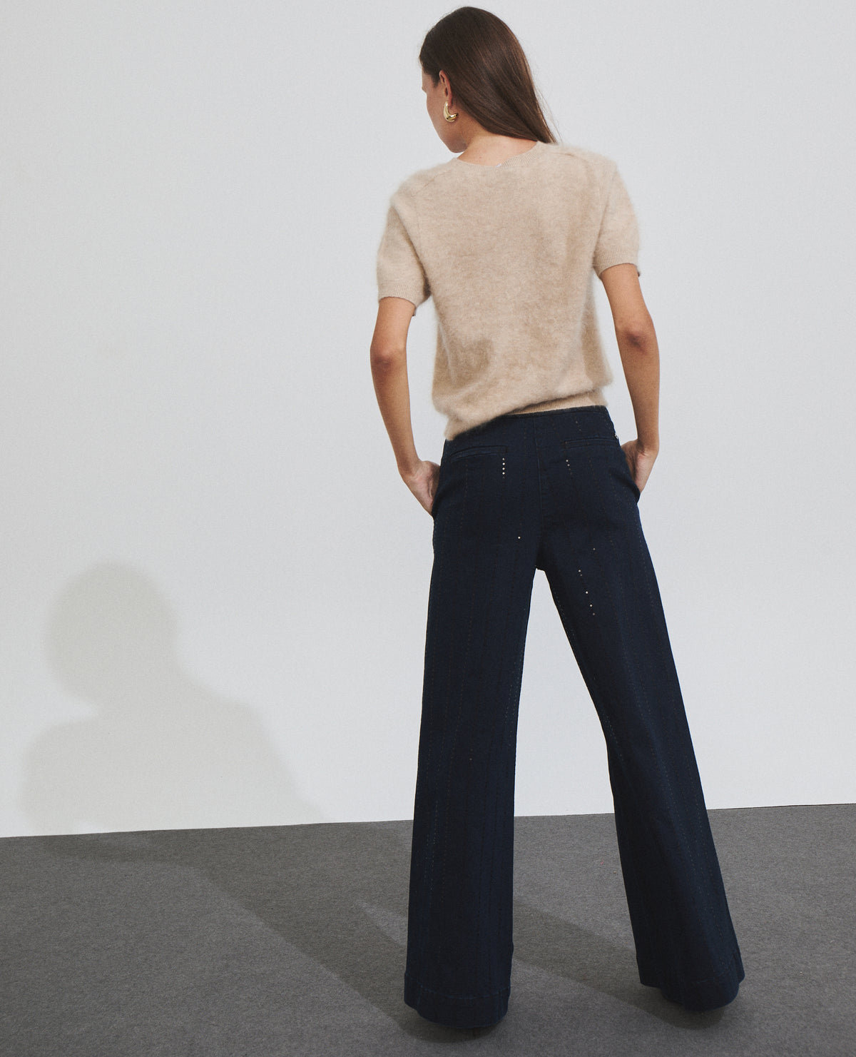 Jersey de mujer 100% cashmere de manga corta