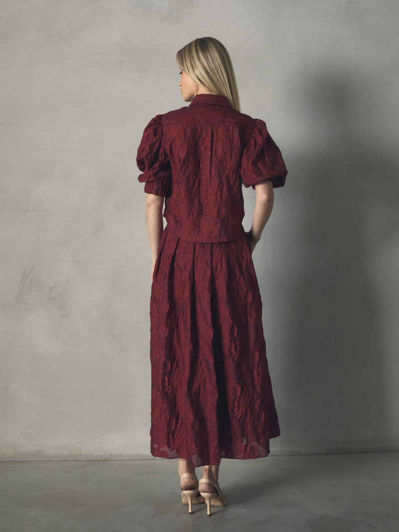 BLUSA JACQUARD MANGA CORTA