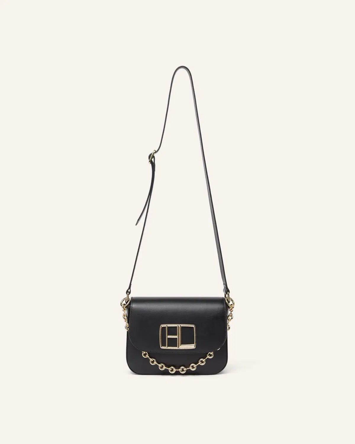 BOLSO PEQUEÑO CROSSBODY PIEL LISA NEGRA de mujer Hannibal Laguna Collection