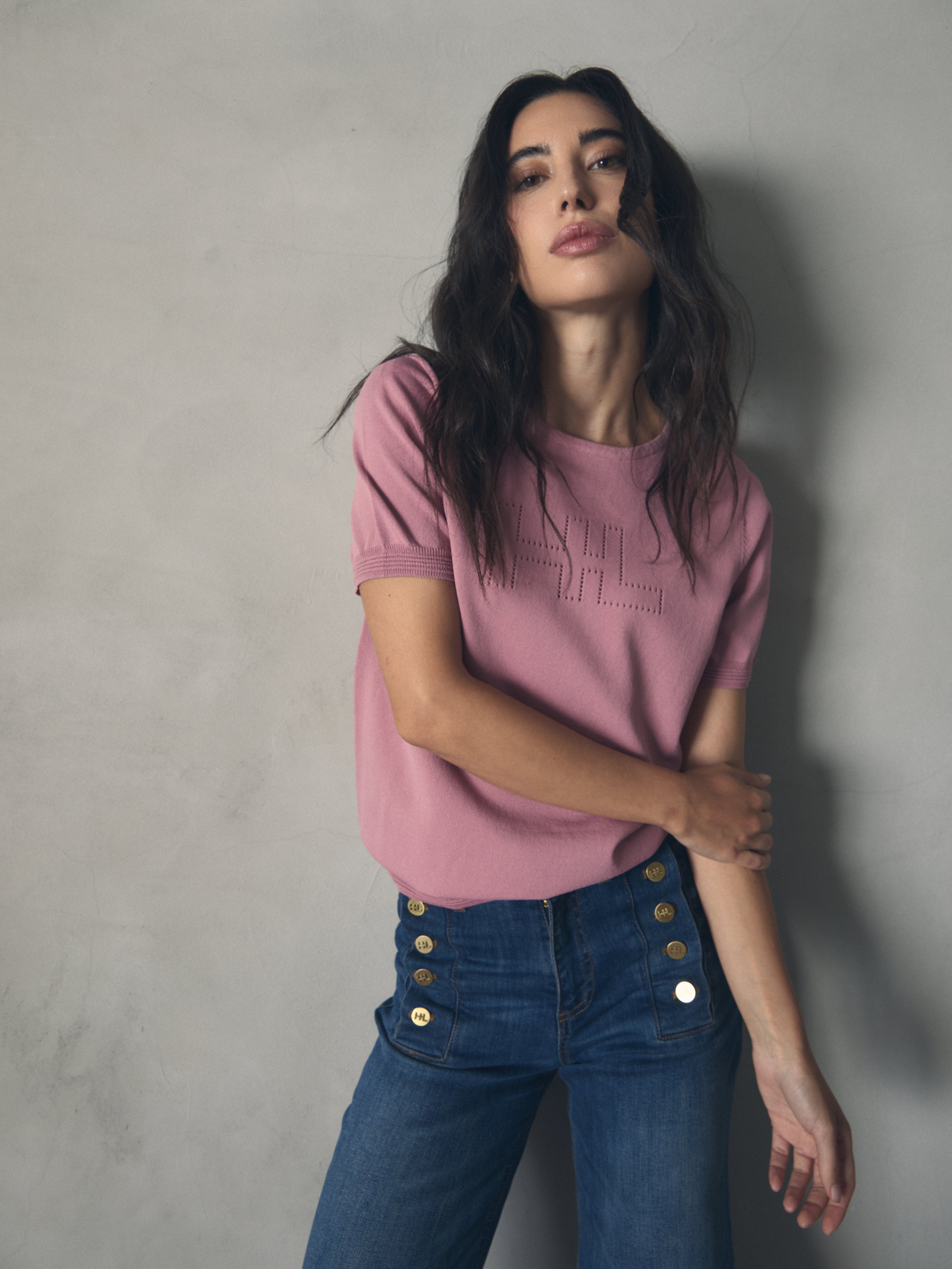 CAMISETA BASICA LOGO de mujer Hannibal Laguna Collection