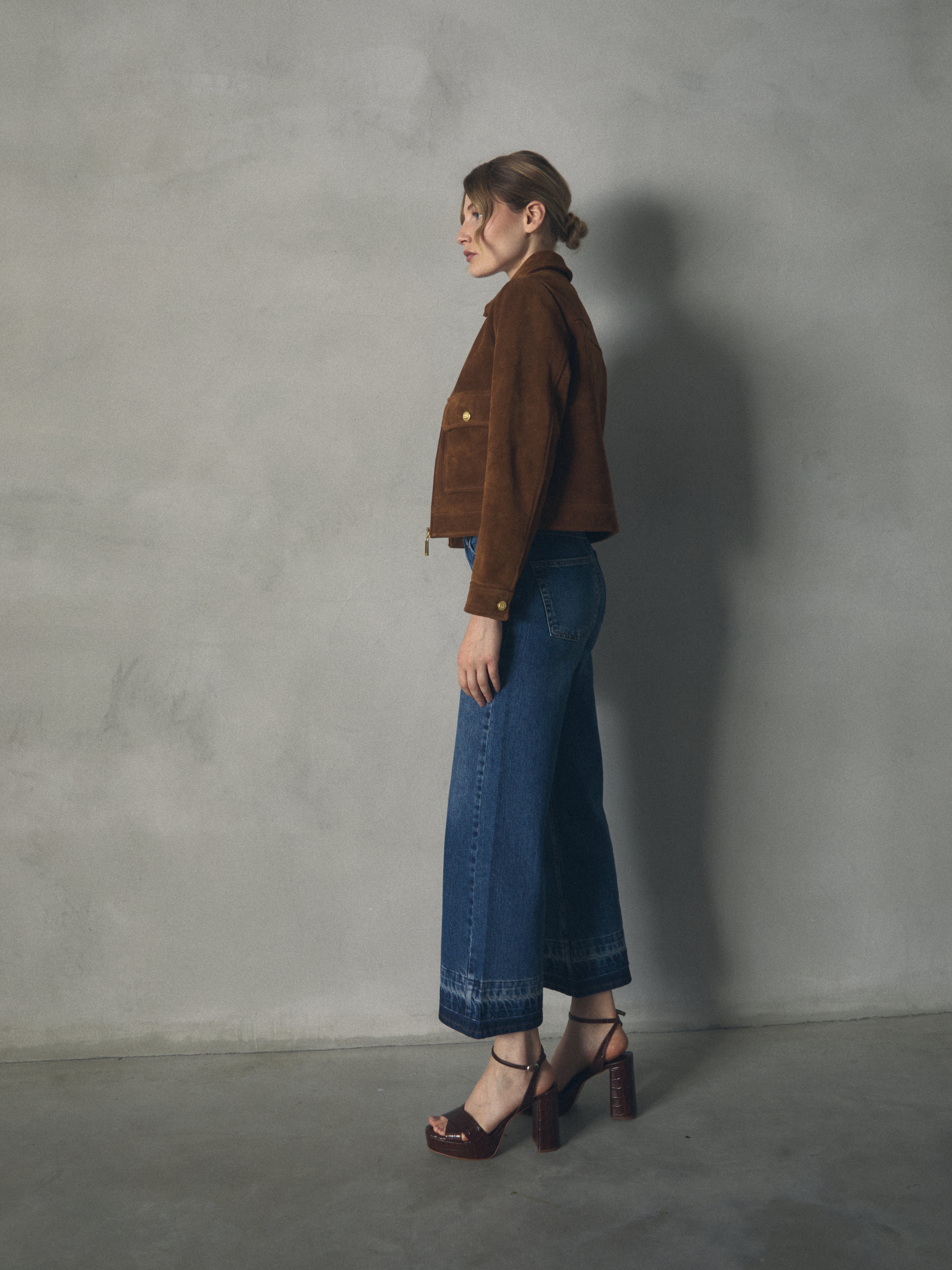 CAZADORA CUERO CON BOLSILLOS GRANDES de mujer Hannibal Laguna Collection