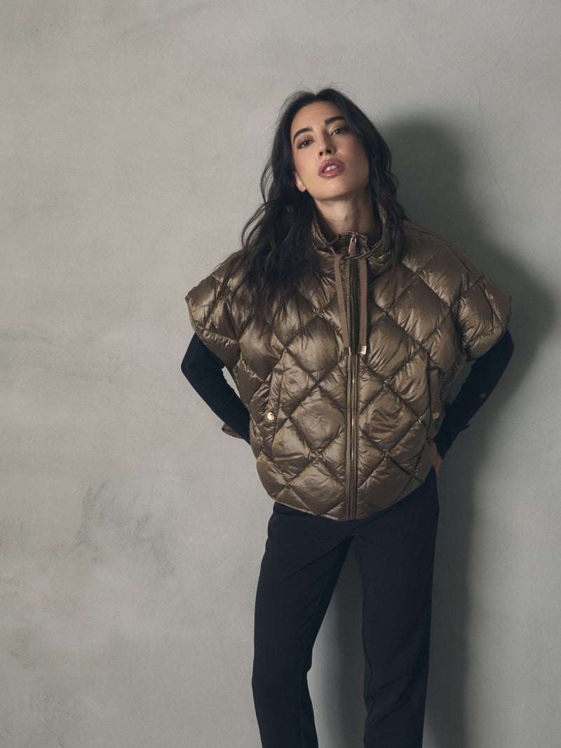 CHALECO PLUMAS ACOLCHADO ROMBO