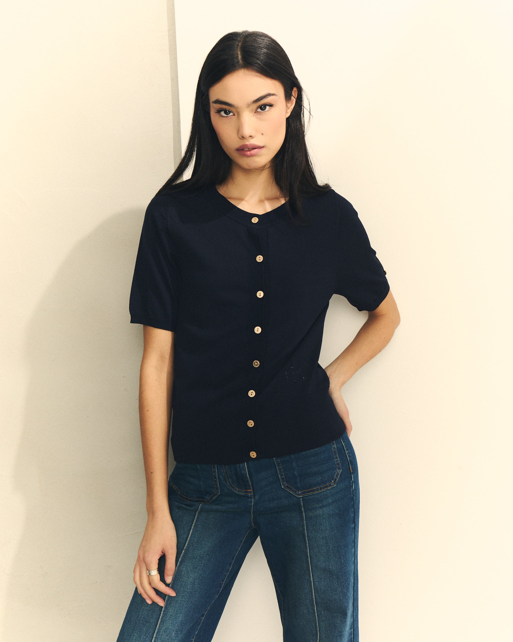 CHAQUETA PUNTO ABOTONADA de mujer Hannibal Laguna Collection