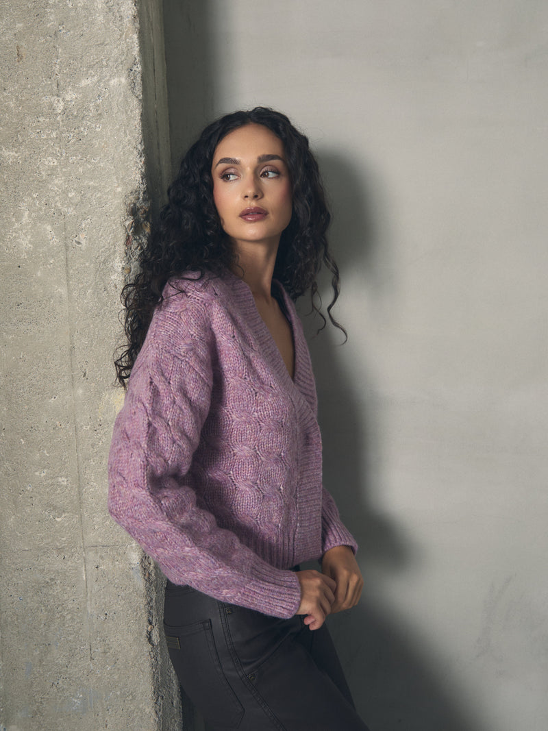 CHAQUETA PUNTO GRUESO CON OCHOS