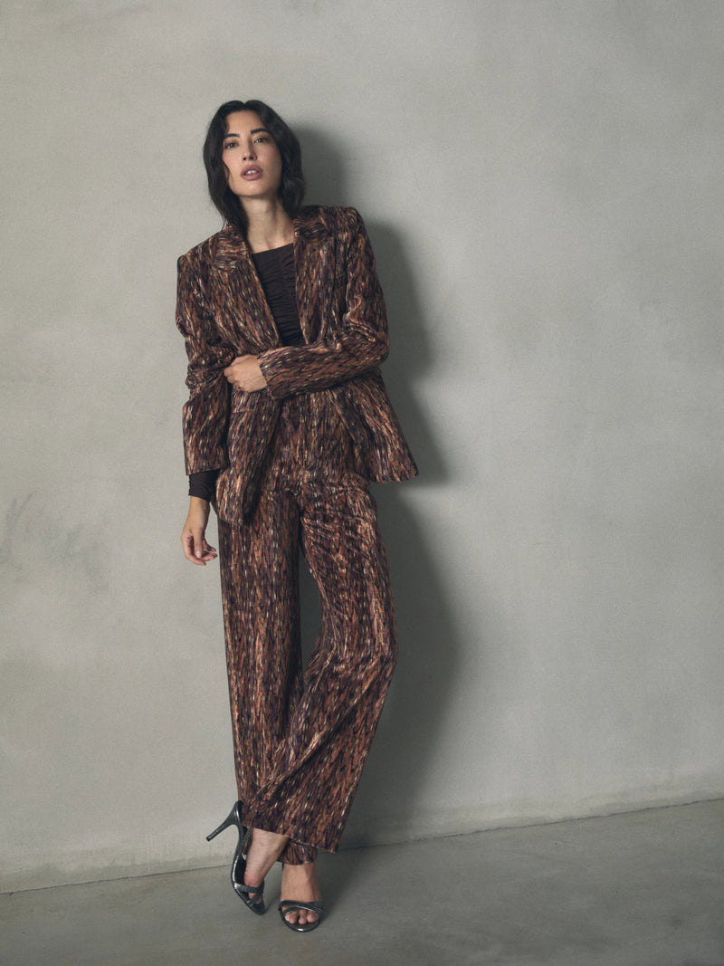 CHAQUETA TERCIOPELO ESTAMPADA