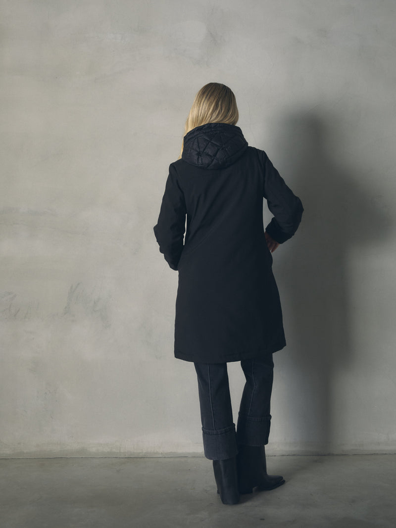 GABARDINA  PRENDA DOBLE CON CAPUCHA