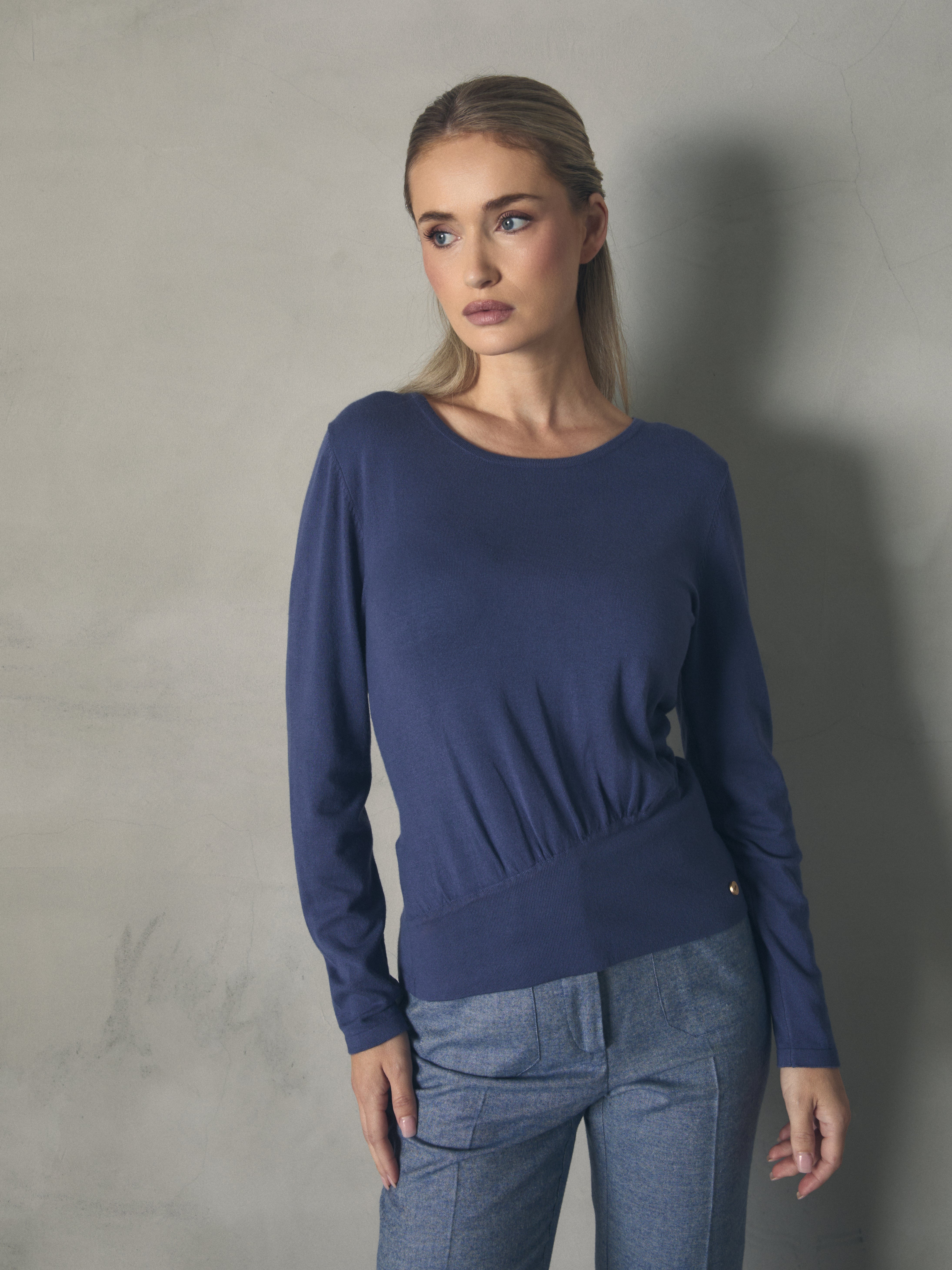 JERSEY BASICO DETALLE FRUNCE DELANTERO de mujer Hannibal Laguna Collection