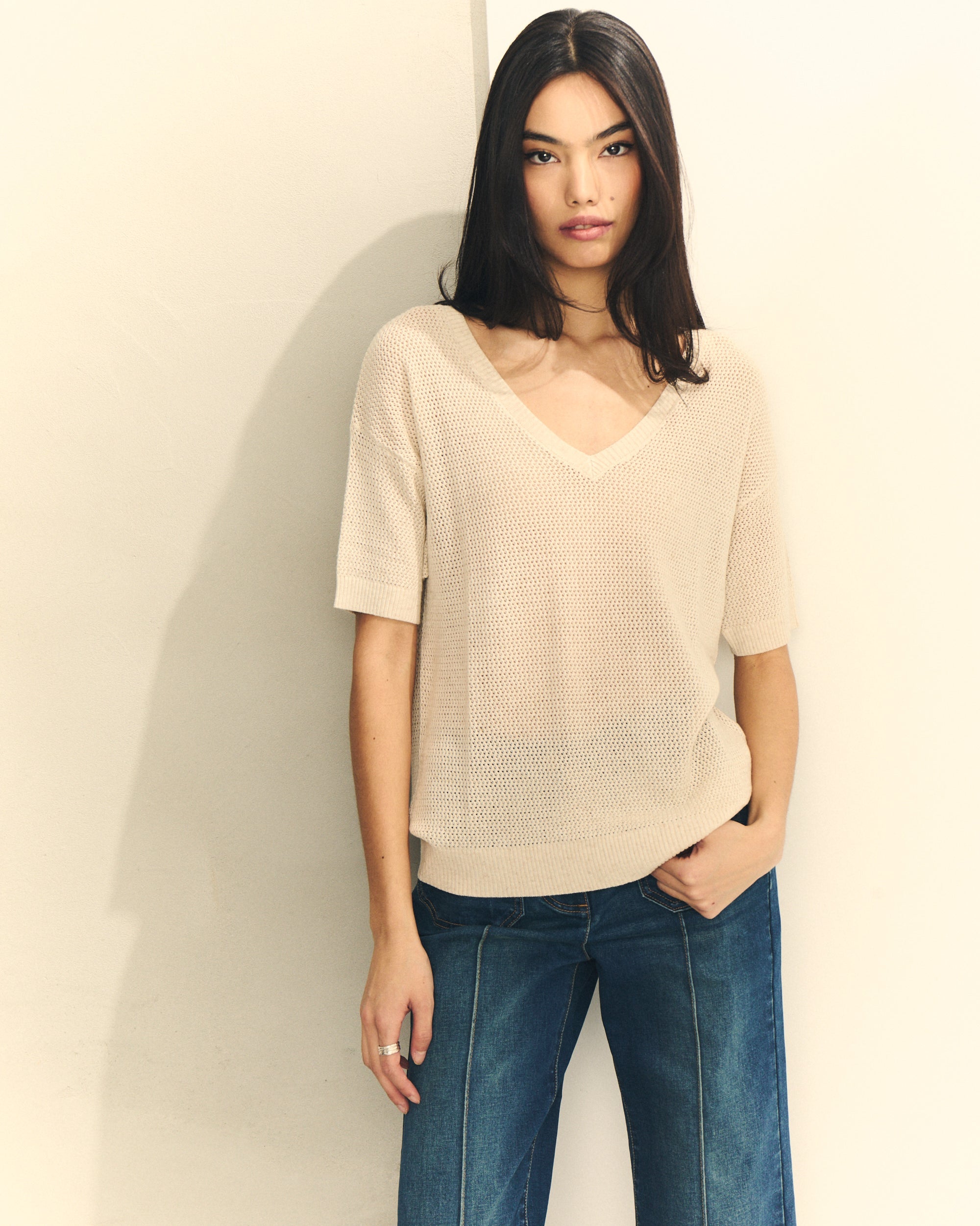 JERSEY CALADO MANGA CORTA de mujer Hannibal Laguna Collection