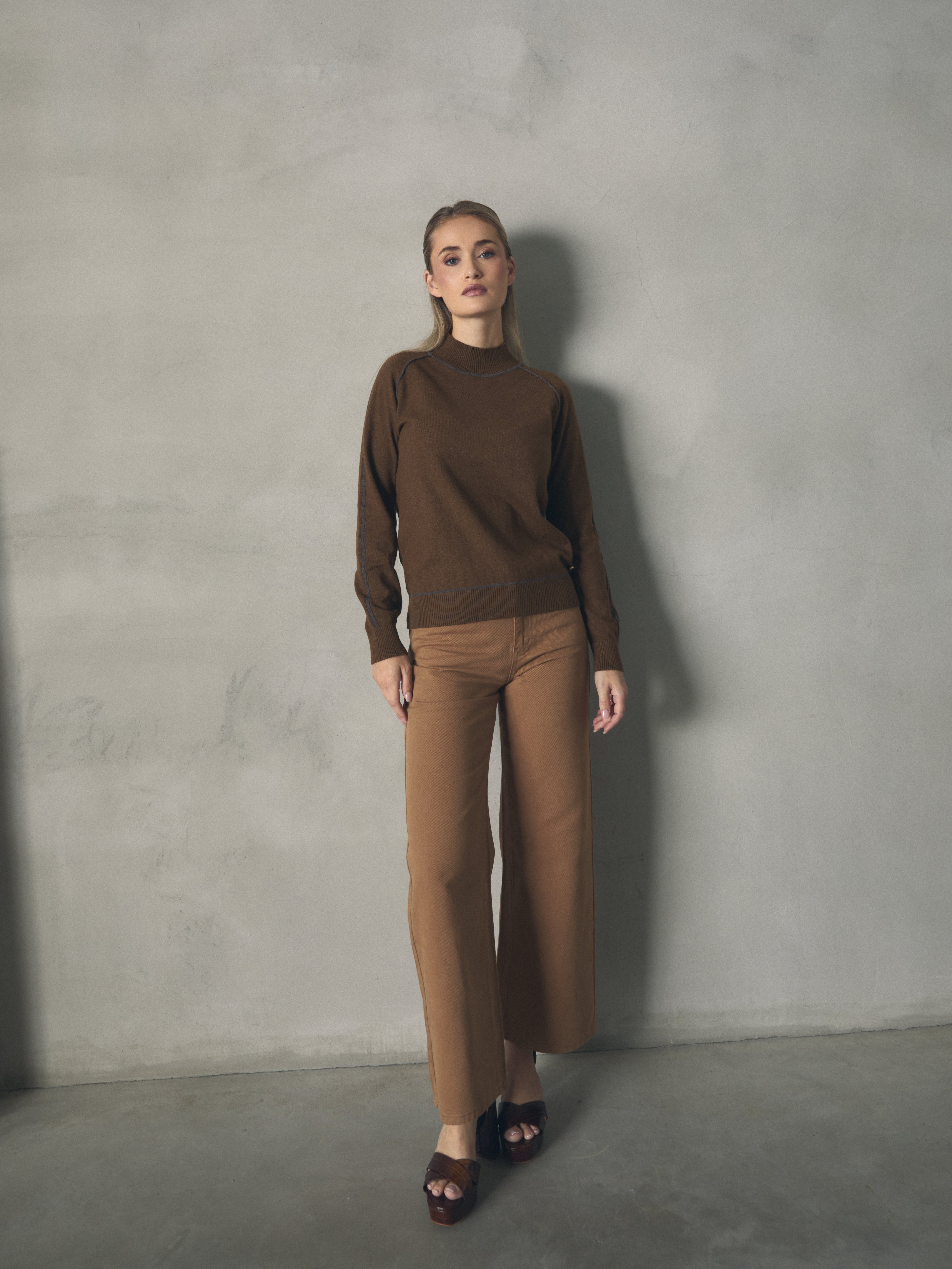 JERSEY CUELLO CISNE VIVOS A CONTRASTE de mujer Hannibal Laguna Collection