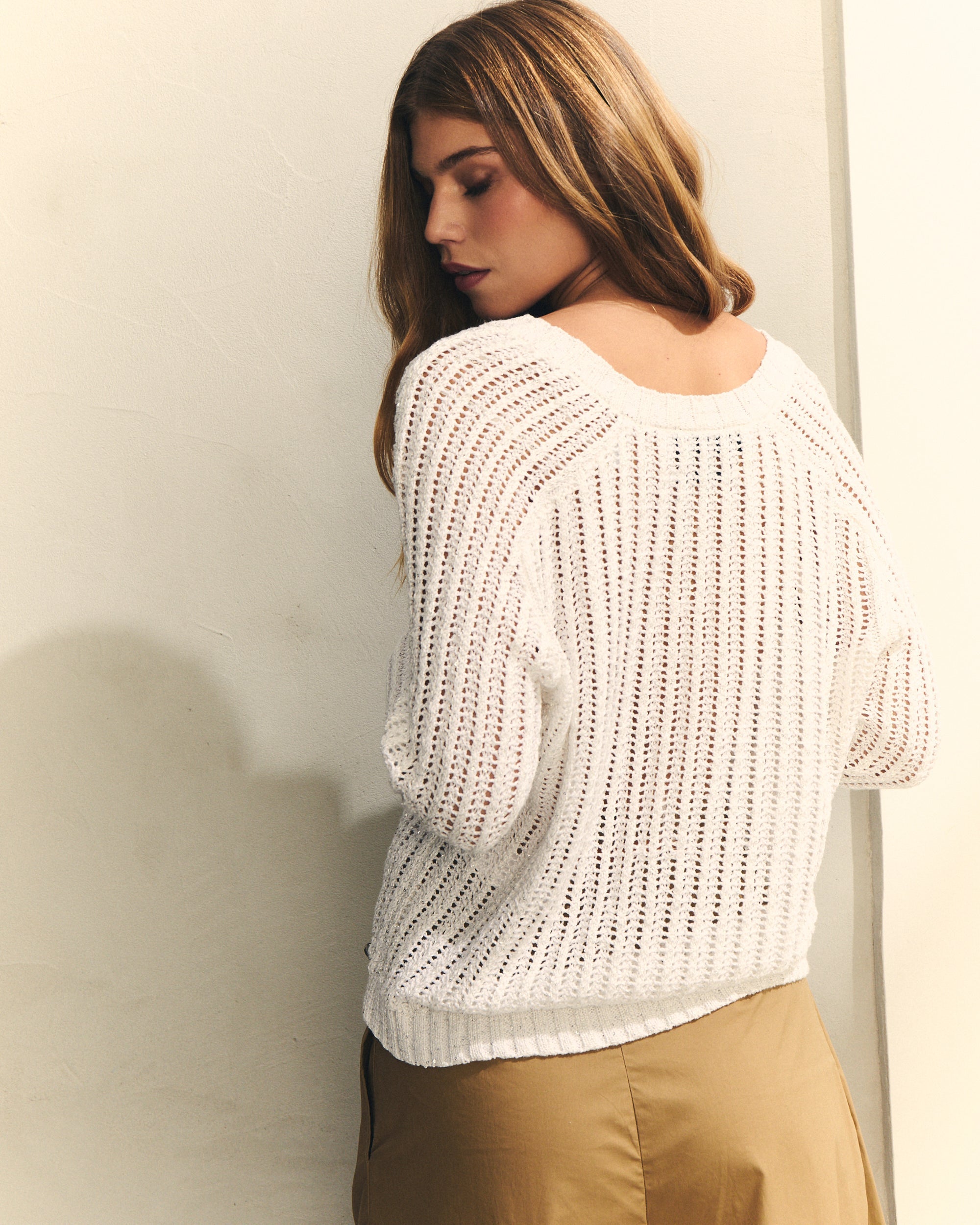 JERSEY MANGA LARGA CON BRILLO de mujer Hannibal Laguna Collection